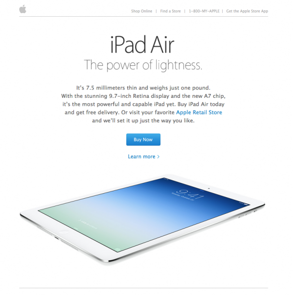 iPad Air email