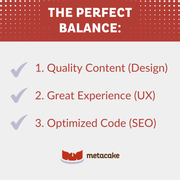 Graphic: WEB DESIGN, UX, AND SEO BEST PRACTICES: THE PERFECT BALANCE