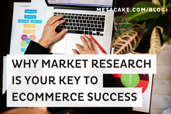 A person works on e-commerce market research to help their company succeed.