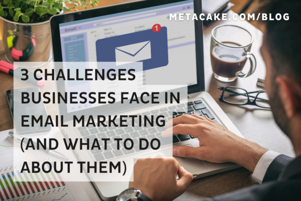 Person using laptop facing email marketing challenges