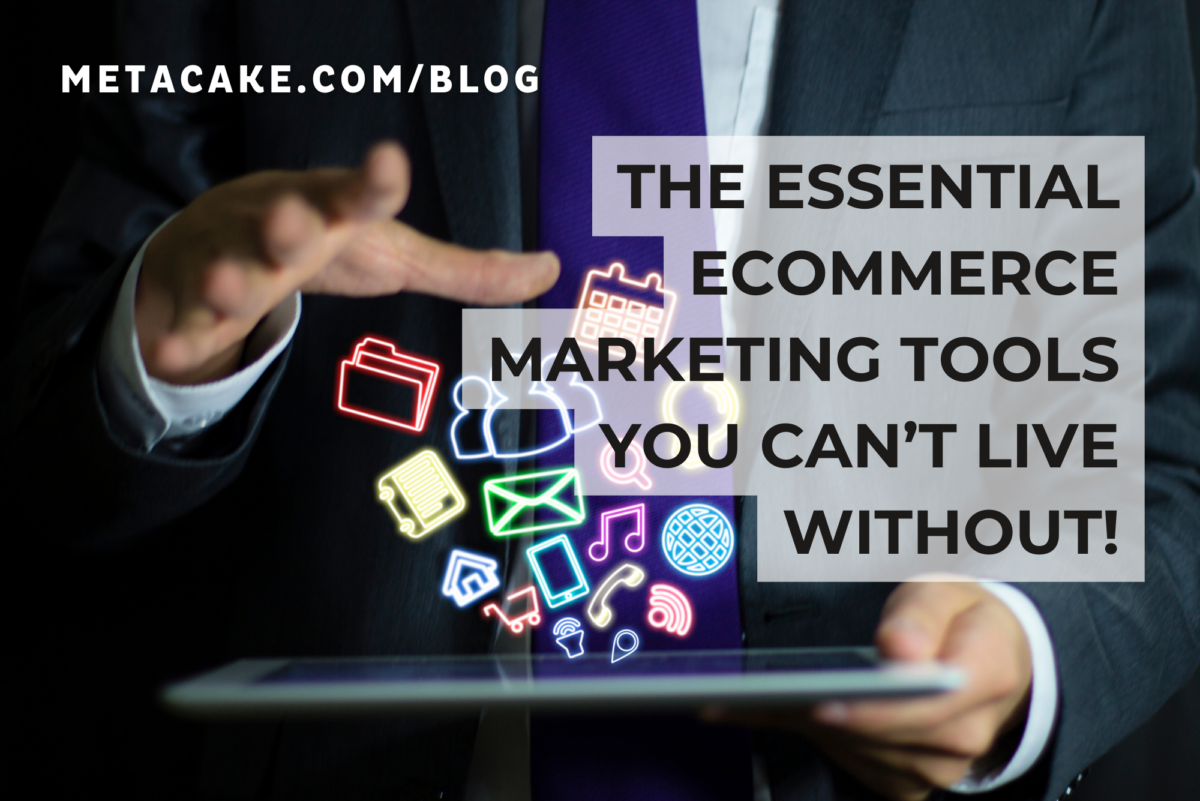 Person using the essential ecommerce marketing tools.