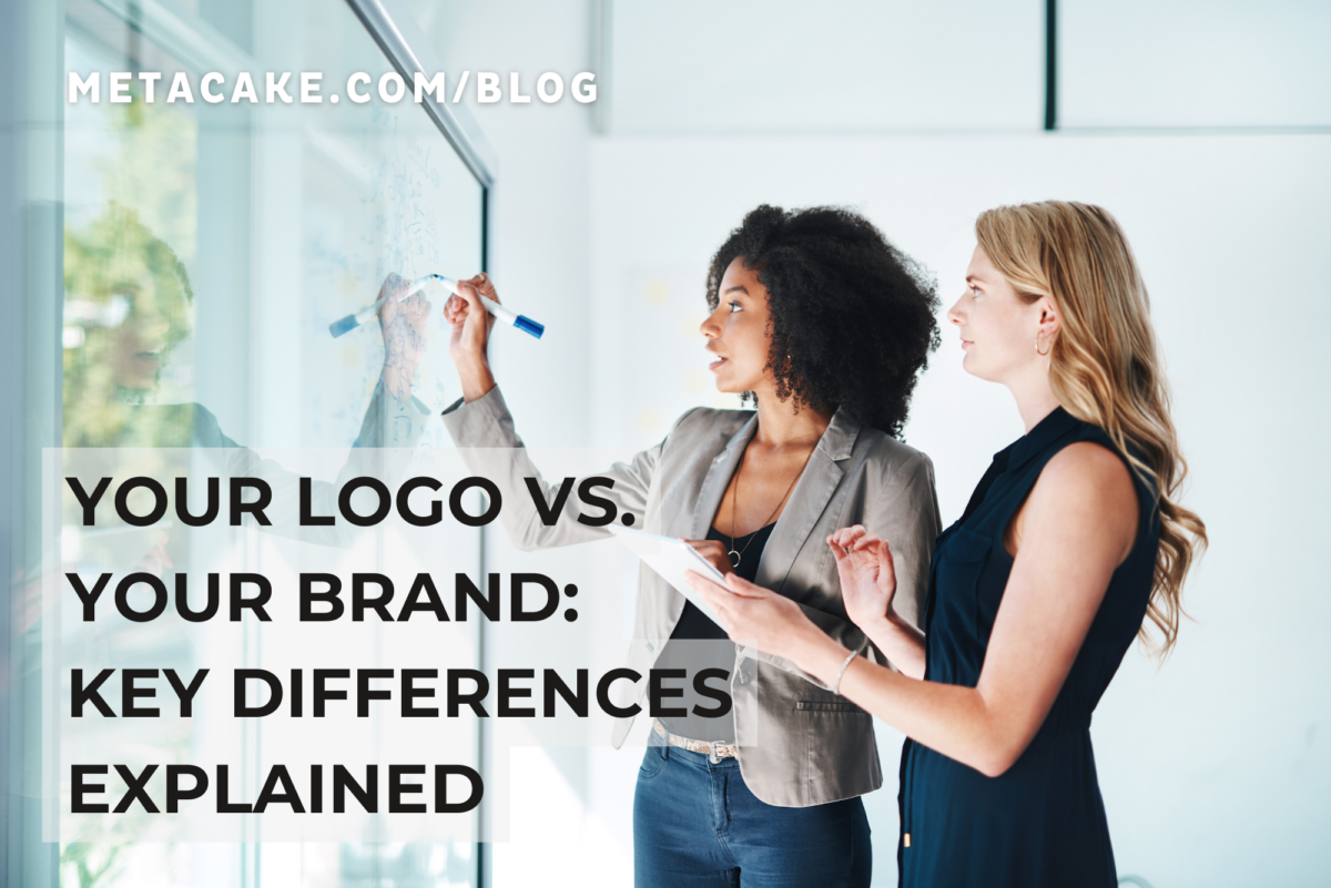 People deciding the key differences between logo vs brand.