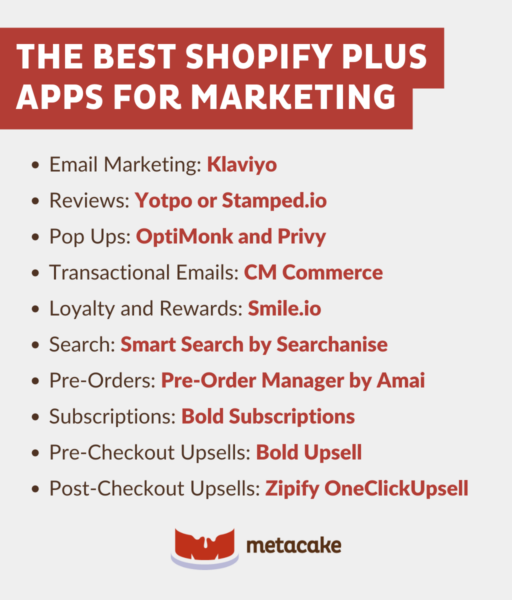 Infographic: THE BEST SHOPIFY PLUS MARKETING APPS TO SCALE YOUR ECOMMERCE STORE (AND MAKE YOUR LIFE EASIER)