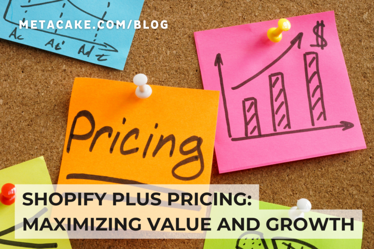 Pricing and a graph demonstrating growth on sticky notes.