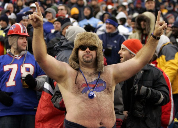 Shirtless Buffalo Bills Fan