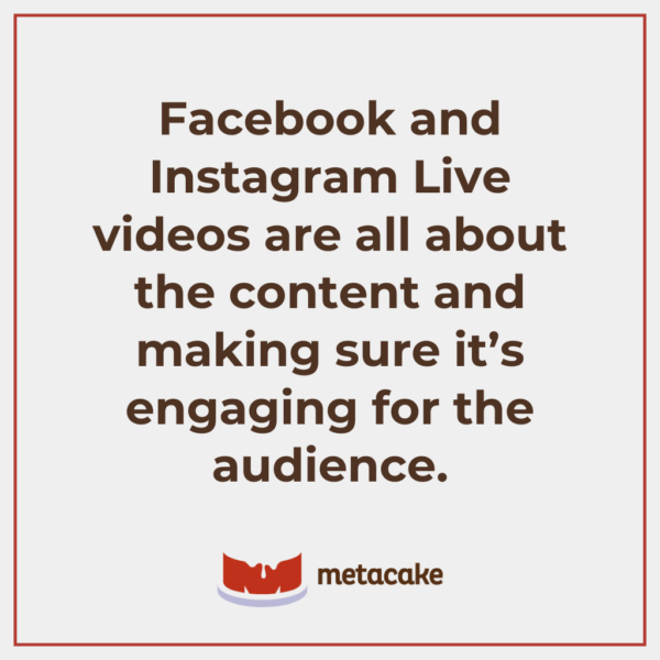 Graphic: THE METACAKE VIDEO MARKETING CHECKLIST FOR FACEBOOK AND INSTAGRAM LIVE