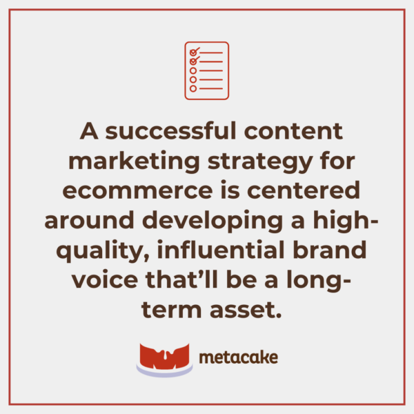 Graphic: THE ULTIMATE GUIDE TO ECOMMERCE CONTENT MARKETING
