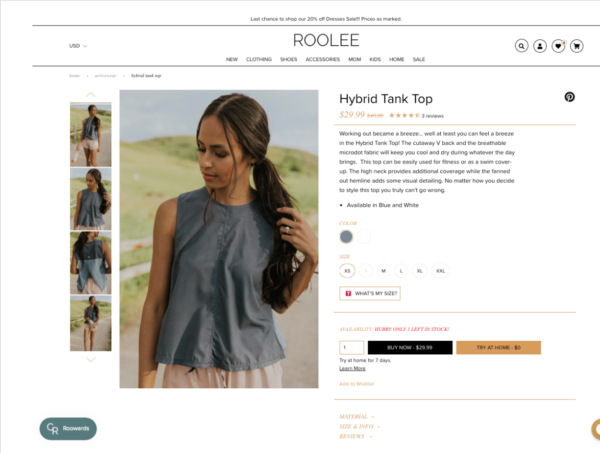 Roolee Product Detail Page Example (1 of 2)