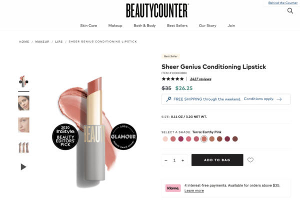 BeautyCounter Product Image Example