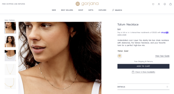 Gorjana Product Image Examples