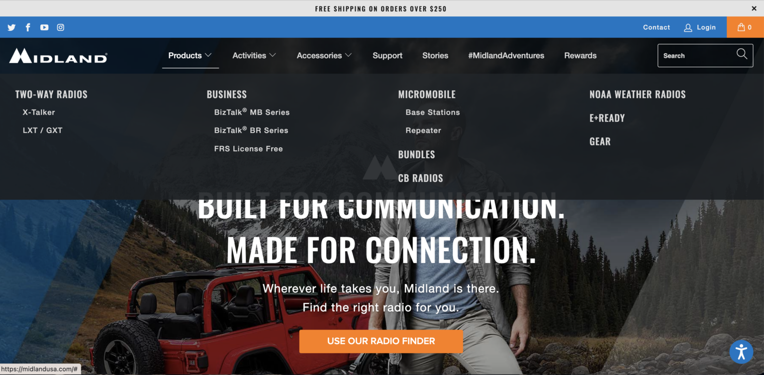 Example Nav from Midland Radio