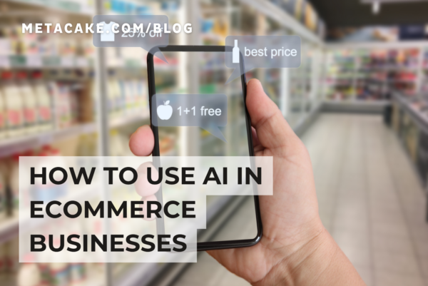 Phone in a store using AI in ecommerce.